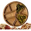 Generic Vassoio da portata puzzle in legno, grande vassoio da portata con 8 scomparti rimovibili, per snack e salumi, per verdure e snack