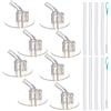 Qboyi Cannucce di ricambio per thermos Funtainer da 340 ml (F401), 8 set (8 cannucce in silicone, 8 steli in silicone e 2 spazzole per la pulizia della cannuccia)