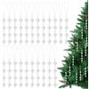 PH PandaHall 30pz Decorazioni per Albero di Natale Ornamenti a Perle Bianco
