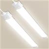 Litglobe Neon LED 115cm con Sensore di Movimento 2 Pezzi,40W Collegabili Tubo Neon,4500K Bianco Neutro Barra LED con Spina,4000LM IP65 Impermeabile Plafoniera Soffitto per Cucina Officina Garage Ufficio