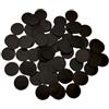 rukauf 100 chip da gioco nero in plastica per dischi di ricambio Lotto circa 100 pezzi 18 mm - per giochi tradizionali, bingo, gioco della lotteria, loto russo
