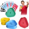 Kolamom 4 supporti triangolari per carte da gioco, in plastica, per anziani e adulti