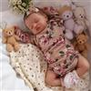 Binxing Yts Bambola Reborn da 19 pollici (48 cm), in vinile morbido, realistica, bambola Reborn da neonato, modello bambina, con occhi chiusi, giocattolo per neonati, regalo di Natale