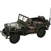 OPO 10 Modellino di Auto Compatibile con la Jeep Willys decappottabile dell'Esercito Americano, Scala 1:43 - Cararama 813013