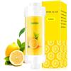 lonstin Filtro doccia con vitamina C per acqua dura, filtro soffione doccia per fanghi di fluoruro di cloro, soffione doccia filtrato con perline, aiuta ad asciugare la pelle e la caduta dei capelli, facile