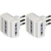 BTicino S3603D Presa Tripla, Bianco (Confezione da 2)