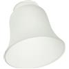 Westinghouse 8703640 Paralume Frosted Bell Shade, Vetro, Bianco