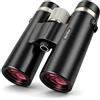 Warmax Binocolo 12 x 42 per adulti, potente binocolo per bird watching a lungo raggio con prisma BaK-4, lenti multirivestite, ottica impermeabile IPX7 antiappannamento per safari, escursioni e