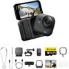 Insta360 GO Ultra Pack ciclismo premium Nero-action cam mini 4K a mani libere, indossabile, superba in bassa luce, montala ovunque, stabilizzazione FlowState,200 min di carica, impermeabile 10m, bici