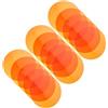 MUCKLILY 15 Pezzi Fogli Filtro Luce Arancia Adesivi Rotondi 3,8cm per LED | Pet, Installazione Semplice e Resistenza allo Sbiadimento, per Sale da Pranzo e Camere