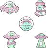 Wenxiaw Smalto di Cartoni Animati Spille Distintivi Smaltate Simpatico Smalto Spilla Spille Kawaii per Moda Donna Distintivo per Colletto Abbigliamento Borse Giacche Fai da Te Natale Decor, 5 Pezzi