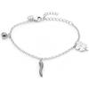 Louis Ciocchetti dal 1887 Louis Ciocchetti Bracciale in Acciaio con Corno Portafortuna - Bracciale Regolabile Uomo e Donna con Chiusura a Moschettone, Lunghezza 16 cm + 5 cm