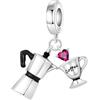 PANPOKI Charms Animali in Argento 925 - Panda, Cane, Gatto, Elefante, Farfalla, Libellula | Ciondoli Compatibili con Pando per Bracciali e Collane | Confezione: Sacchettino in Velluto + Panno Pulizia