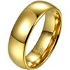 Calefee Anelli Matrimonio Donna, Anello Fascia Uomo Tungsteno Varie Misure Fascia Semplice Oro Larga 2-8mm