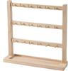 Yunmeryker Supporto Porta Gioielli per Orecchini E Anelli con Espositore in Legno, 3 Ganci a 18 Livelli