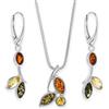 Copal Set di gioielli da donna in argento 925 ambra collana orecchini set regalo borsa regalo regalo regalo per donne San Valentino anniversario compleanno festa della mamma regalo per lei fidanzata moglie