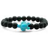 aninu Bracciale Tartaruga con App di Monitoraggio - Adozione Simbolica Tartaruga Marina, Bracciale Pietra Naturale Elastico come Bracciale Amicizia Coppia Regalo Donna Uomo Bambini