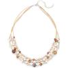 FULU AUTUMN Collana di perle Bohemian girocollo multistrato per donna gioielli fantasia Statement con pietre naturali e cristalli regalo per la festa della mamma, normale, Cristallo Pietra, Senza