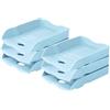 HAN 6x vaschetta portacorrispondenza RE-LOOP azzurro pastello A4/C4 100% | Prodotto in Germania, formato A4/C4, plastica riciclata, 255x348x65 mm, vassoio portadocumenti, vassoio per archiviazione