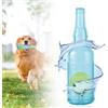 Generic Bottiglia di birra con palla da tennis, giocattolo da masticare per cani di taglia grande, media e piccola, giocattolo interattivo per cani che scricchiolano per tenerli occupati (blu, S)