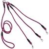niumanery Triple Dogs Leash Coupler Lead With Nylon Soft Handle For Walking 3 Dogs Outside Red&Blue