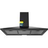 Cecotec Cappa Aspirante Piramidale 90 cm Bolero Flux PM 904000 Black A. Finitura Nera Verniciata, Aspirazione 382,5 m³/h, 3 Velocità, Filtri a Carbone Inclusi, Classe A, Motore BLDC e Luce LED