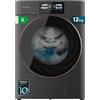 Cecotec Lavatrice Carica Frontale 12 Kg Bolero DressCode 12950 Autodose Direct Drive 3D Steel. 1400 RPM, 13 Programmi, Motore Direct Drive, Schermo 9,2, Funzioni Intelligenti, Bucato Sempre Perfetto