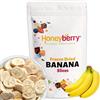 Honeyberry Banane Liofilizzate a Fette 100g - Frutta Liofilizzata - Chips di Banana Disidratate ed Essiccate - Frutta Disidratata e Secca per Dolci, Decorazioni, Snack, Frullati e Dessert