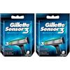 Gillette Sensor3, Confezione da 16 Lamette da Barba di Ricambio da 3 Lame, con Testina Snodabile, Rivestimento in Cromo per Lame che Durano a Lungo