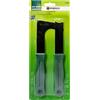 NTI Marksman - Set di 2 attrezzi per rimuovere erbacce da giardino, pavimentazione e muschio, fai da te, pietre per la pulizia fai da te, mattoni, scale esterne, casa, colore nero e verde