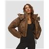 Adidas by Stella McCartney Piumino Marrone Da Donna Adidas By Stella Mccartney Croped Puffer