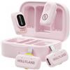 Hollyland Lark A1 Combo (rosa nuvola, con USB-C RX + Lightning RX + custodia di ricarica) microfono wireless