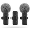 MONTY SOUL Microfono Wireless Lavalier UHF con Doppio Trasmettitore e Ricevitore - Sistema Audio Senza Fili per Registrazione Video - Compatibile con Smartphone PC e Fotocamere per Podcast e Interviste (J21)