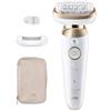 BRAUN - Depilatore SES9 011 Silk 'N Epil 9 Flex Colore Bianco e Oro - SPEDIZIONE GRATUITA