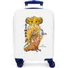 Disney Il Re Leon Simba & Friends Valigia per Bambini Rigida Chiusura a combinazione Laterale 4 Ruote Bagaglio a Mano è realizzato in ABS, un materiale rigido e leggero., Simba Friends, Taglia unica