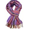 Rotfuchs Sciarpa uomo strisce invernali e spina di pesce alla moda multi colore 100% lana (merino) (52 x 200 cm, lilla)