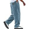 Duohropke Pantaloni lunghi da uomo, pantaloni lunghi da jogging, casual, con coulisse, gamba dritta, per il tempo libero, leggeri e vintage, in tessuto