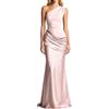 Generic Donna Abito Una Spalla Elegante Abito Senza Maniche Abiti da Ballo Vestiti Estivi Lunghi Casual Vestito da Cerimonia Vestito Aderente per Cocktail Invitata Matrimonio Party