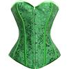 KUOSE Gotico Broccato Stain Lace Up Boned Ballerina Overbust Corsetto Bustier Top
