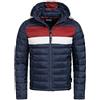 Indicode Uomini Hampshire Quilted Jacket | Giubbotto trapuntato dall'aspetto piumino Navy Mix M