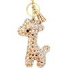 FOLANDO Portachiavi con giraffa con strass, ciondolo scintillante per borsa a forma di giraffa con nappa, portachiavi con giraffa, ciondolo in cristallo, per donne e ragazze, zaino auto, borsa, regalo