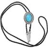 MAGICLULU Bolo Tie Uomo Pendente Pietra Blu, Collana Decorativa