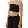 Kurve Reggiseno a Fascia, Senza Spalline, Corto, Sportivo, Senza Cuciture, con Protezione UV, UPF50+, Prodotto negli Stati Uniti, Nero, 9-14 Anni