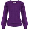 GRACE KARIN Pullover maglione da Donna felpa lunga da Donna moda maglione lavorato a maglia Cl834-17 L
