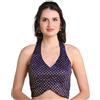 Pujia Mills Camicetta da donna con ricamo Halter Neck Fancy per gonna e sari Semplice top 100 camicette