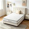 YIDATONG Materasso Singolo 90x200, Ibrido a Molle Insacchettate + Memory Foam, Media-Rigida H3, Reversibile, Ortopedico, Ergonomico, Rivestimento Traspirante, Ipoallergenico, Per Dormire Bene, Alto 26 cm
