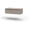 AQA DESIGN base portalavabo con top 1 cassetto, mobile sotto lavabo bagno, in melaminico antigraffio colore avana pietra,mobile sottolavabo in melaminico antigraffio - Avana - 90x45x27 cm