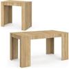 IDMarket - Tavolo consolle estensibile per 6 persone 140 cm in legno di faggio ORLANDO
