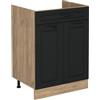 Vicco Mobiletto base cucina R-Line, Antracite country/Rovere dorato 60 cm