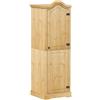 Generico Armadio Corona 55x52x170 cm in Legno Massello di Pino,Mobili,Armadietti e portaoggetti,Armadi,Marrone,31.3 kg,4002764
